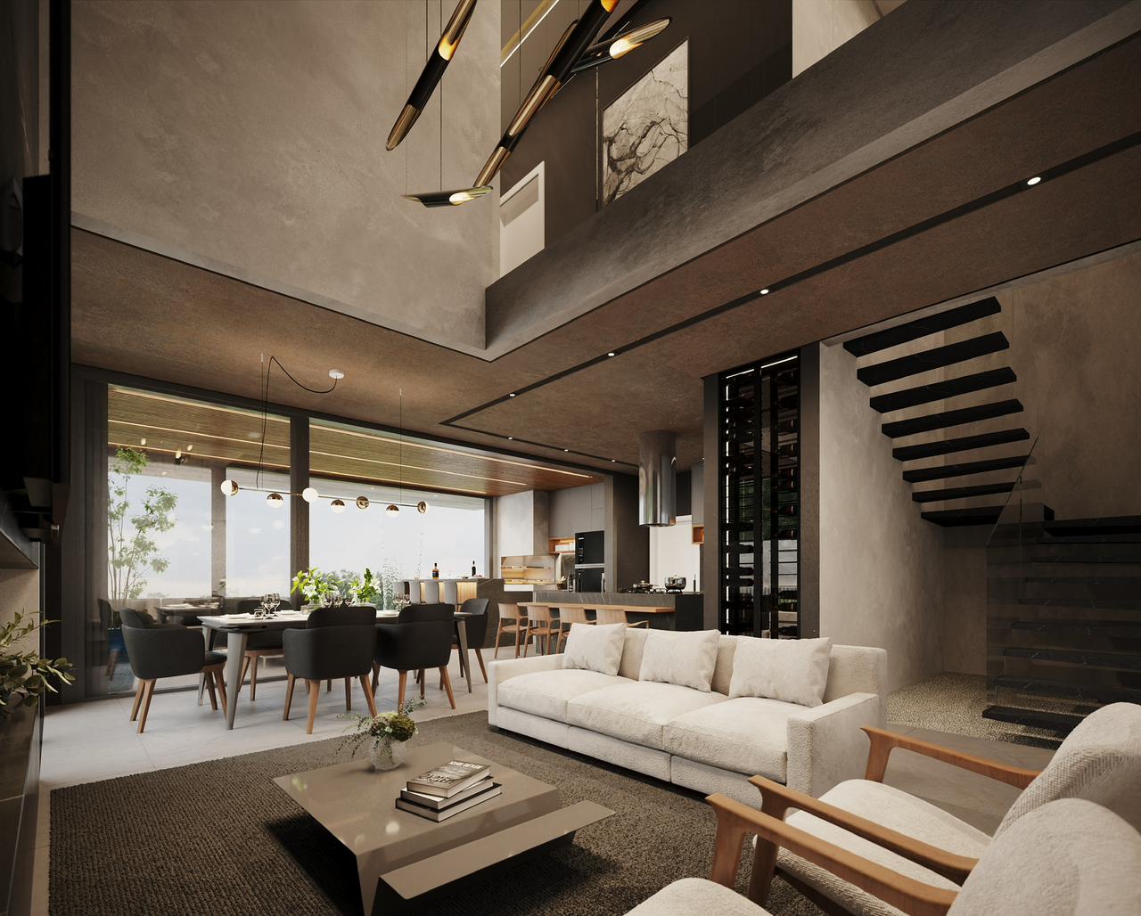 Imagem dos ambientes internos das casas